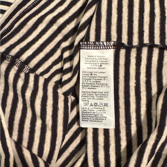 J.Crew Stretch linen-blend crewneck T-shirt in stripe - Picture 4 of 5